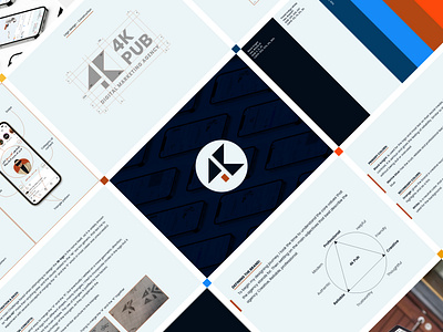 4k pub branding agency behnace branding clean design digital marketing geometric graphic design growth logo portfolio project social media design triangle logo triangles typography