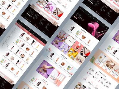 Makeup store theme branding graphic design ui