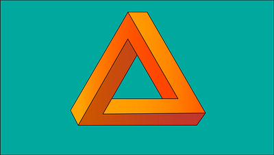 impossible triangle illusion app branding design graphic design illustration logo typography ui ux vector