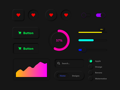 Neumorphism abstract adobe xd app application dark design illustration minimal mobile mobile app modern neumorphic neumorphic ui kit neumorphism simple ui ui kit ux xd design