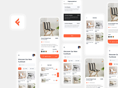 Furniture Shop App app concept app design branding design illustration logo ui ui design ux ux design