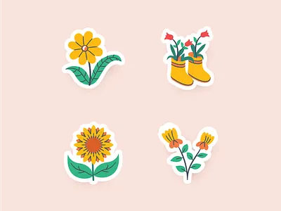Spring Season Sticker artwork botanical flower icon icon design illustration season spring sticker