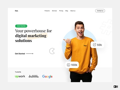 Digital Marketing Agency Landing Page branding clean colors design digital marketing dribbble dribbble best shot landing page minimal product product design typography ui uidesign uiux uiux design ux uxdesign web webdesign