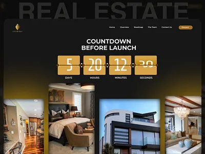 Real Estate Landing app branding dark design graphic design illustration logo real estate typography ui ux vector web design web ui