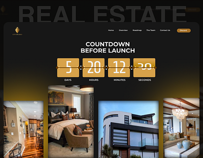Real Estate Landing app branding dark design graphic design illustration logo real estate typography ui ux vector web design web ui