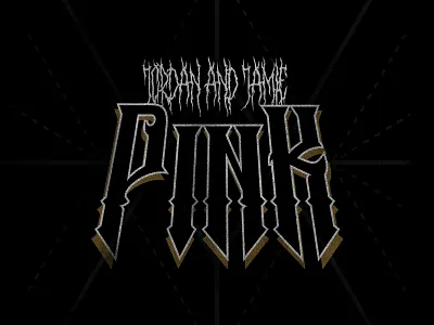 Metal Wedding Logo black metal branding death metal derek mohr devil distressed graphic design grunge heavy metal horns logo metal music occult poster satan tour poster typography wedding