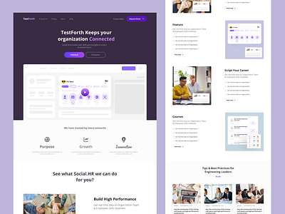 TestForth HR Platform uidesign uiux web design