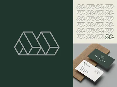 Maianna Paola architect brand branding construction design logo logotype m m design m icon m logo mark monogram vector
