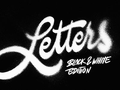 Letters - B&W Collection calligraphy details lettering procreate textures