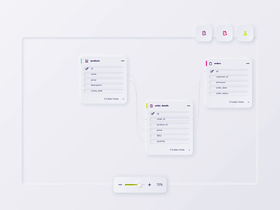 Data lineage | interactive ER diagram tool column lineage data lineage data relations data visualization database lineage er diagram interactive diagram modern ui table lineage ui ux