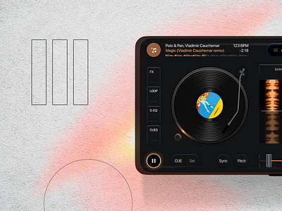 edjing - Left deck app design dj djing ui ux