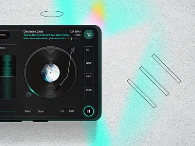 edjing - Right deck app design dj djing ui ux