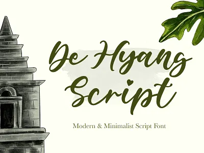 De Hyang Script branding brush font calligraphy chic font font food font hand lettering handwritten lettering script font type typeface typography