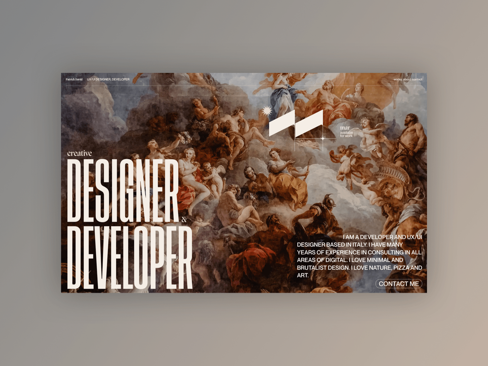 Portfolio Website - clean design minimal portfolio portfolio design typography ui web web design webgl website