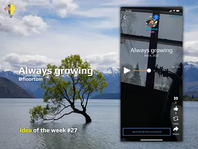 Idea of the week #27 blue brand branding idea lake light light bulb logo music record share water