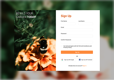 Sign Up Page #DailyUI Day 1 branding design graphic design ui ux