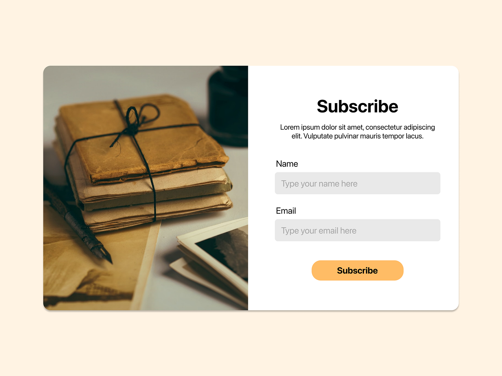 Subscribe (Daily UI) by Amulya Jonnala on Dribbble