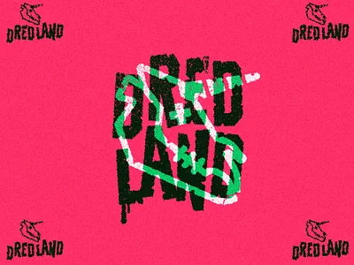 DredLand - We are 'Bubblegum ugly' ( Unicorn skull ) black brand branding bubblegum design dred garbage illustration land logo mark music pink punk skull typography ugly unicorn vector