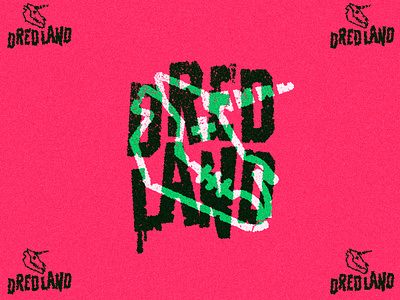 DredLand - We are 'Bubblegum ugly' ( Unicorn skull ) black brand branding bubblegum design dred garbage illustration land logo mark music pink punk skull typography ugly unicorn vector