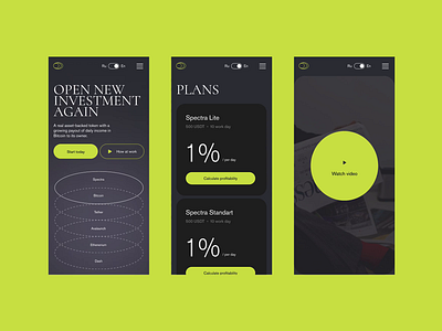 Investment Landing Page Mobile Design app crypto daily design finance homepage investment landing page mobile ui web webdesign website