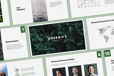 Greenify - Clean Presentation after effects animation modern motion graphics presentation stenedit template typography