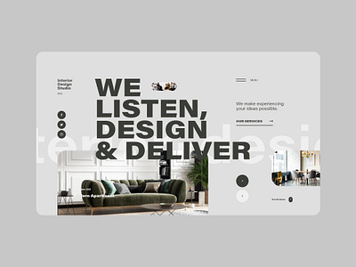 #120 - Concept shots apartment architect architecture branding design designer flat homepage interior interior design minimalism studio ui ux website