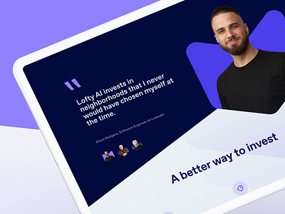 Lofty AI Testimonial Section desktop website lofty ai quote responsive website simple testimonial testimonial section ui web web design web ui ux design website website branding website design www