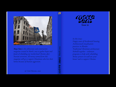 "Maye Sens" magazine cover design architecture branding construction editorial font graphic design logo logotype magazine magazine design print print design typography