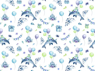 Baby seamless pattern design baby branding design drawing illustration seamless pattern typography акварель