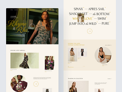 E-commerce Rhyme e commerce fashion landing shop store ui ux web