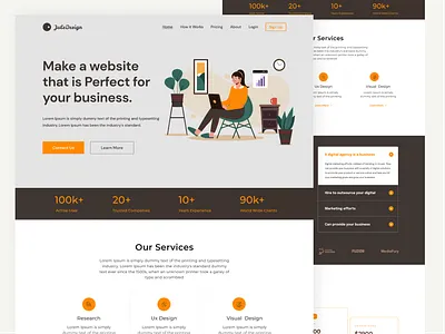 Agency Landing Page agency agency web header hero section illustration interaction landing page product design ui ui ux uidesign uiuxdesign web design website design