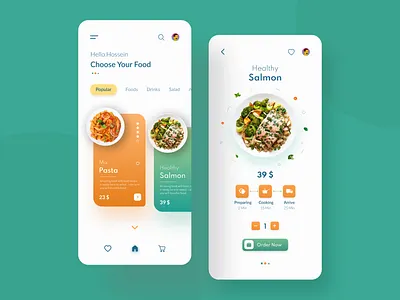 Food App - Concept appdesign art beautiful cool design designinspiration dribbble food foodapp illustration minimal product productdesign ui uidesigner uitrends uiux uiuxdesign userexperience userinterfacedesign