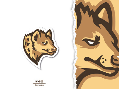 Hyena mascot logo app branding deerydesign design graphic design hyena illustration logo savannah typography ui ux vector