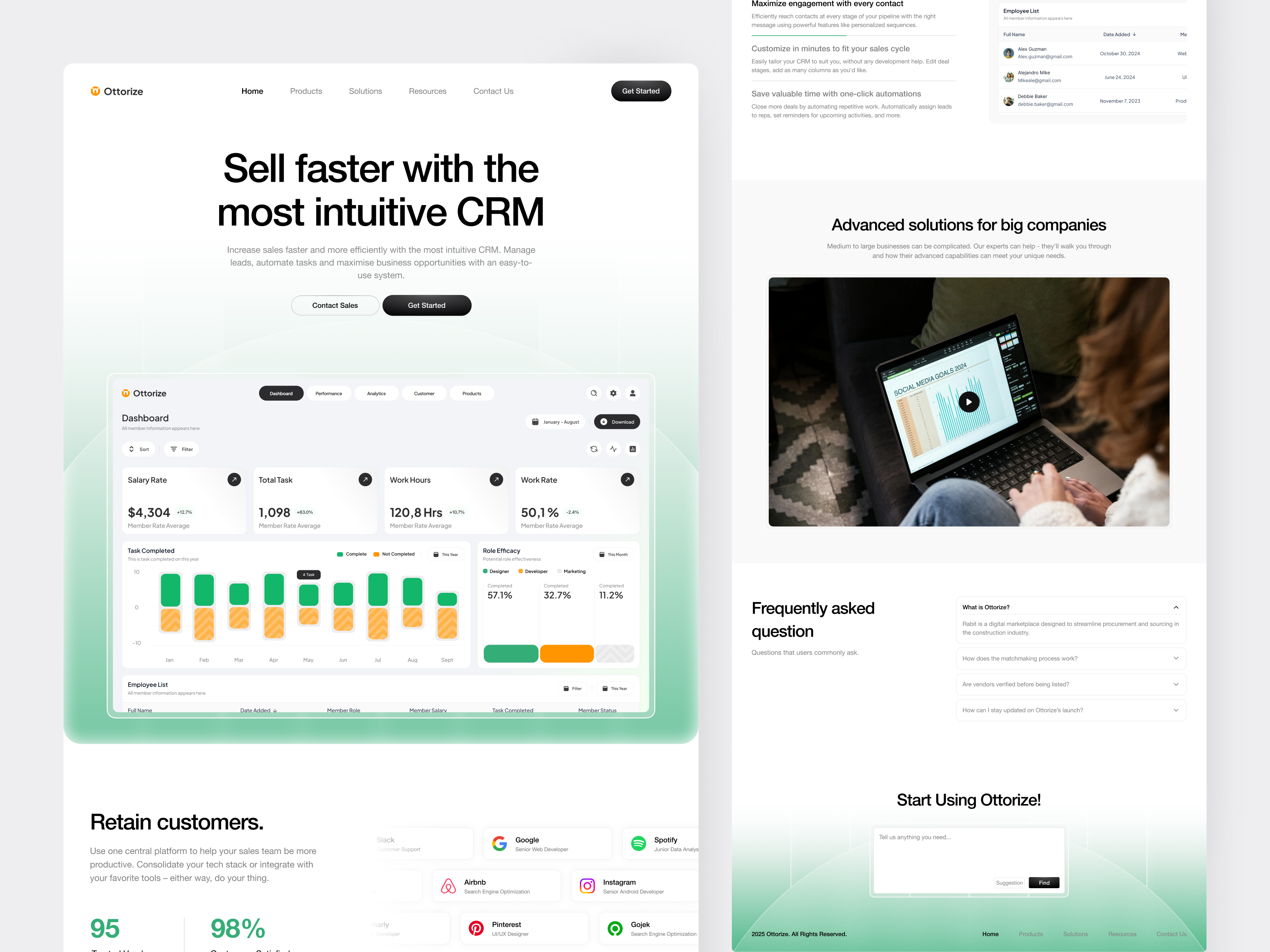 Example of Crm Landing Page