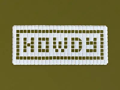 Howdy 2.0 cowboy design green handmade howdy mosaic tile tiling type typography