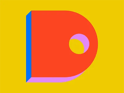 36 days of type day 4 36 days 36daysoftype 3d design graphic design illustration letter d design lettering logo shapes simple simplicity typography vector