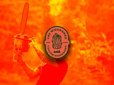 The Woodshed Custom Woodwork beer branding design graphic design identity illustration log logo vector visual identity wood