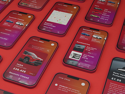 Car Retailer App Concept app app design app designer car car app car retailer app designer graphic design toyota app toyota retailer ui vehicle vehicle app vehicle retailer