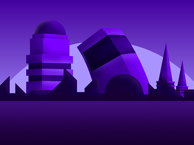 Futuristic City at Night - Hovr Level Background 2d 2d game art animation colorful design game art graphic design illustration motion graphics ui vectors