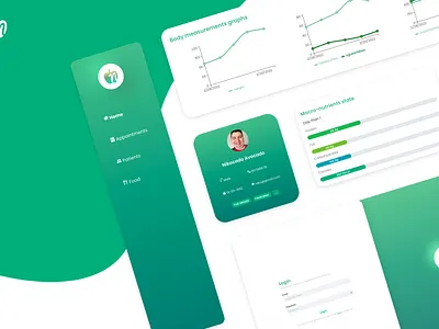 Nutritionists platform graphic design ui