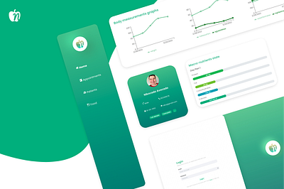 Nutritionists platform graphic design ui