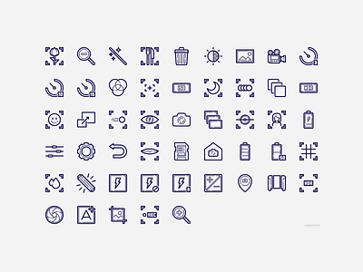 Camera Interface Icons camera camera features camera interface design icon icon design icons iconset ui
