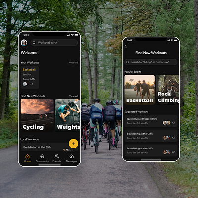 Apollo - Connecting Everyday Athletes app cycling design fitness ui