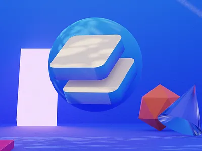 Unused 3D logo 3d 3d logo blender blue brand branding clean geometric graphic design light logo minimal render shapes sphere sunlight