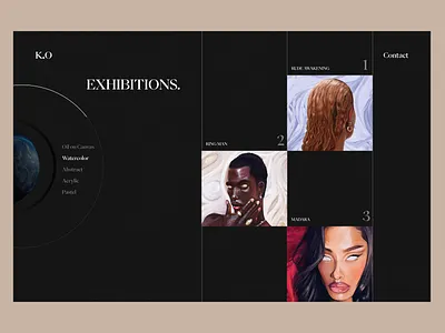 Art Exhibitions art dashboard ui design exhibitions fintech grid landing page landingpage uiux website