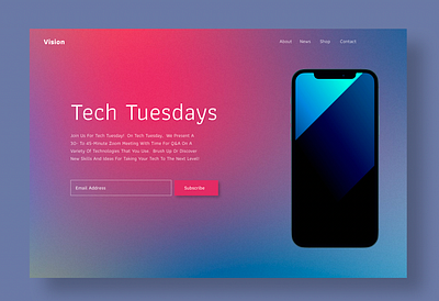 Tech Tuesdays design gradient hero section tech tech tuesdays trending trendy ui uiux uiuxdesign ux ux design