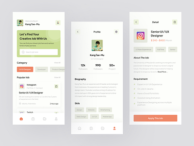 Job Finder Mobile Apps design job design job finder job finder design job finder mobile app job finder mobile design mobile mobile design mobile job ui uidesign uiux uiuxdesign