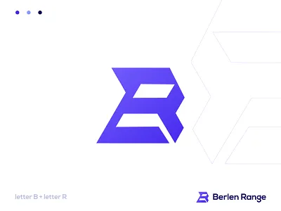 BR LOGO br brand identity branding design financial fintech lettering logo design marketing modern sas software tech technology techy unused