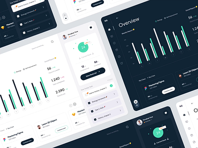 E-Learning Animation chart class dashboard desktop e learning graph homepage landing page learn learning rank task to do web web design website