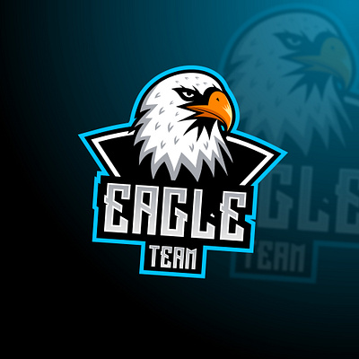 Eagle Mascot Gaming Logo bird logo blue logo eagle logo esports logo gaming logo logo design mascot logo vector logo